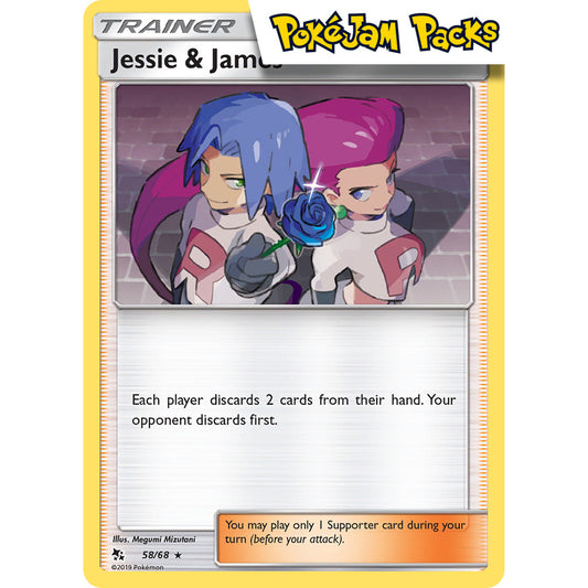 Jessie & James - 58/68 - Holo Rare - Hidden Fates - Pokémon TCG