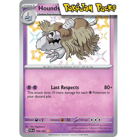Houndstone - 168/091 - Shiny Rare - Paldean Fates - Pokémon TCG