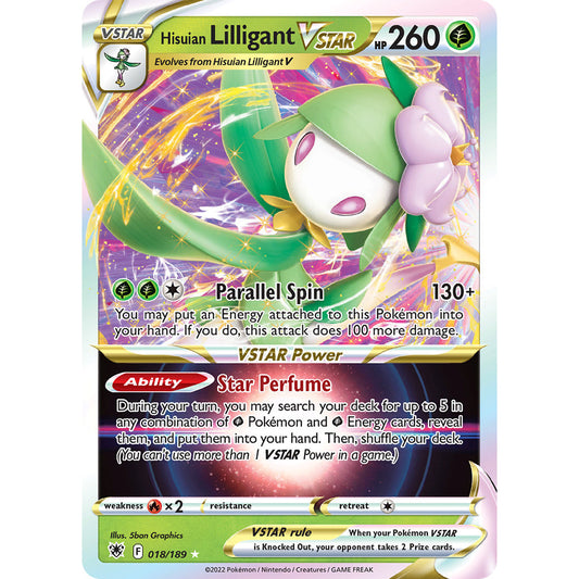 Hisuian Lilligant VSTAR - 018/189 - Ultra Rare - Astral Radiance - Pokemon TCG
