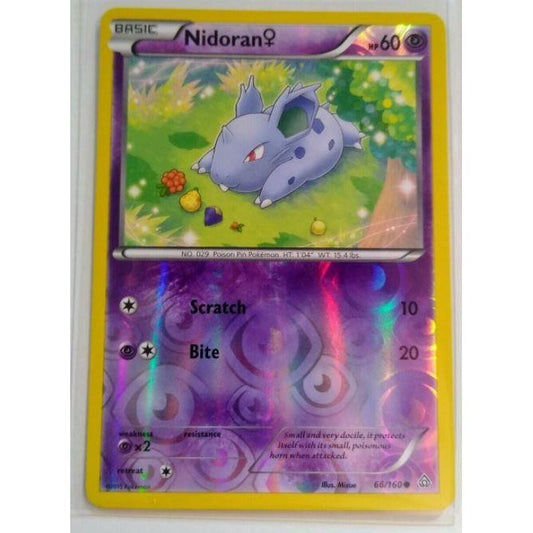 Nidoran F - 66/160 - Common - Reverse Holo - XY: Primal Clash - Pokemon TCG