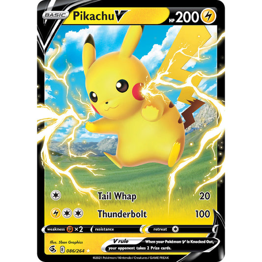 Pikachu V - 086/264 - Ultra Rare - Fusion Strike - Pokemon TCG