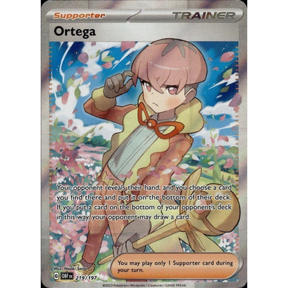 Ortega - 219/197 - Full Art Secret Rare - Obsidian Flames - Pokemon TCG