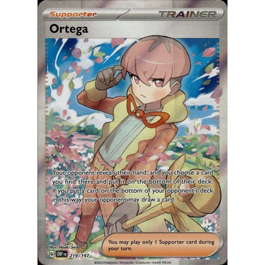 Ortega - 219/197 - Full Art Secret Rare - Obsidian Flames - Pokemon TCG