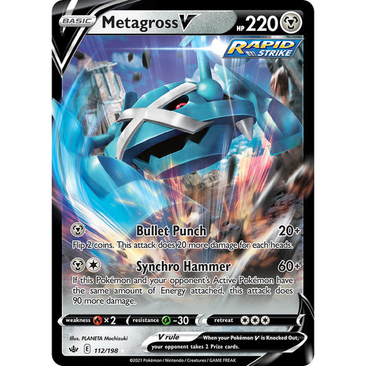 Metagross V - 112/198 - Ultra Rare - Sword & Shield: Chilling Reign - Pokémon TCG