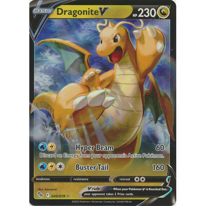 Dragonite V - 049/078 - Ultra Rare - Go - Pokémon TCG