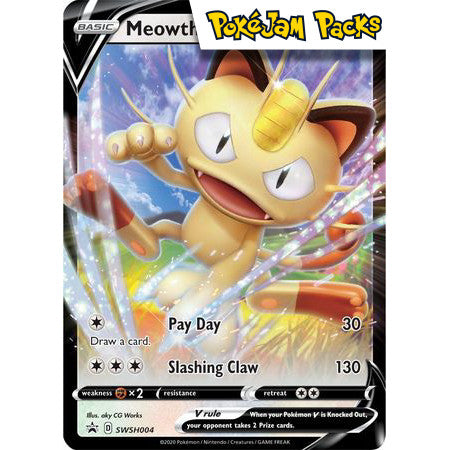 Meowth V - SWSH004 - Promo - Sword & Shield Promos - Pokémon TCG