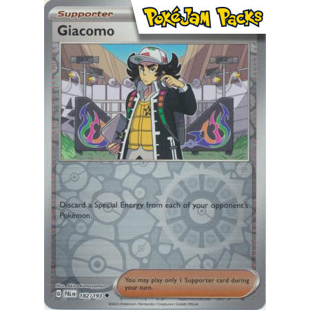 Giacomo - 182/193 - Uncommon Reverse Holo - Paldea Evolved - Pokémon TCG