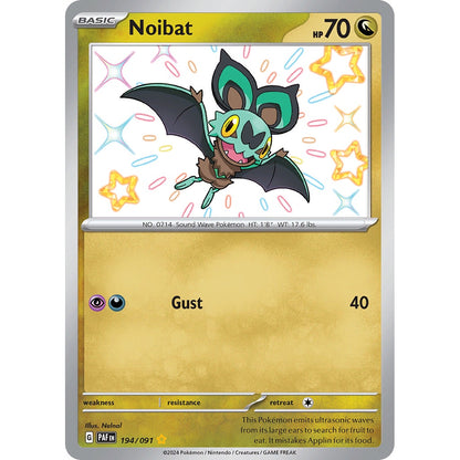 Noibat - 194/091 - Shiny Rare - Paldean Fates - Pokémon TCG