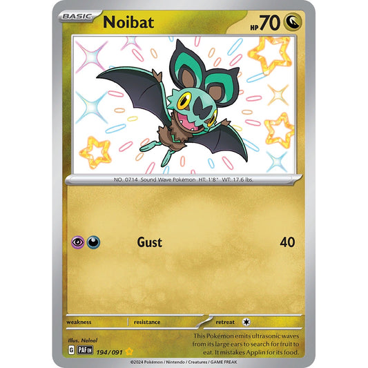 Noibat - 194/091 - Shiny Rare - Paldean Fates - Pokémon TCG