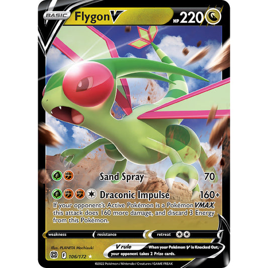 Flygon V - 106/172 - Ultra Rare - Sword & Shield: Brilliant Stars - Pokémon TCG
