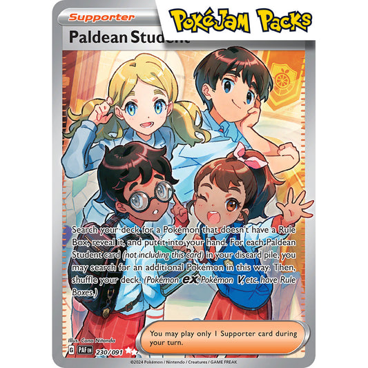 Paldean Student - 230/091 - Illustration Rare - Paldean Fates - Pokémon TCG
