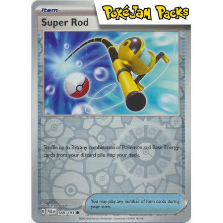 Super Rod - 188/193 - Common Reverse Holo - Scarlet & Violet: Paldea Evolved  - Pokémon TCG