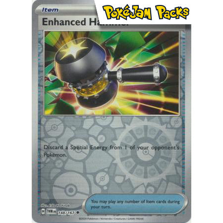 Enhanced Hammer - 148/167 - Uncommon Reverse Holo - Twilight Masquerade - Pokémon TCG