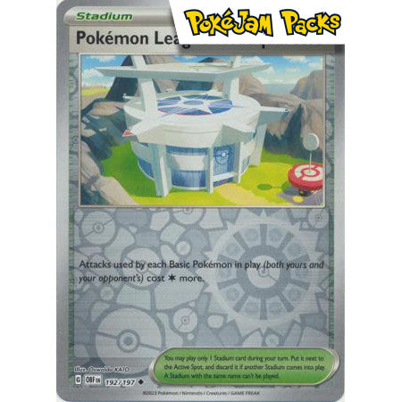 Pokemon League Headquarters - 192/197 - Uncommon Reverse Holo - Obsidian Flames - Pokémon TCG