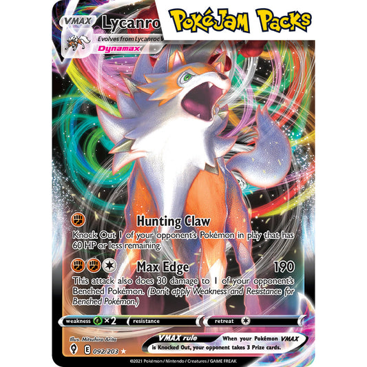 Lycanroc VMAX - 092/203 - Ultra Rare - Evolving Skies - Pokémon TCG