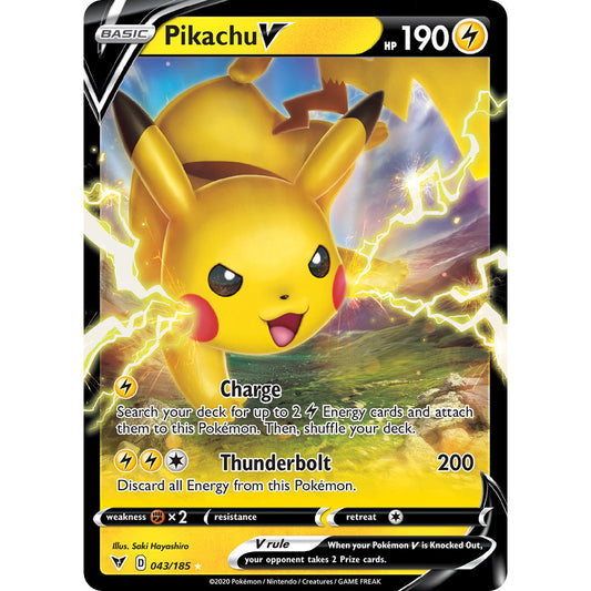 Pikachu V - 043/185 - Ultra Rare - Vivid Voltage - Pokemon TCG