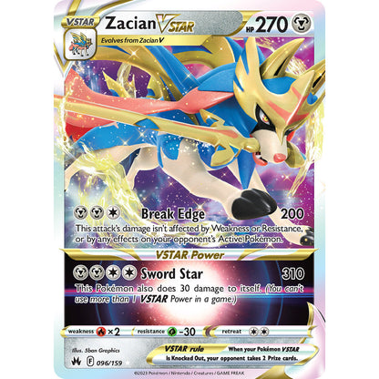 Zacian VSTAR - 096/159 - Ultra Rare - Crown Zenith - Pokemon TCG