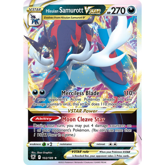 Hisuian Samurott VSTAR - 102/189 - Ultra Rare - Astral Radiance - Pokemon TCG