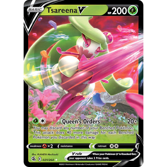Tsareena V - 021/264 - Ultra Rare - Fusion Strike - Pokemon TCG