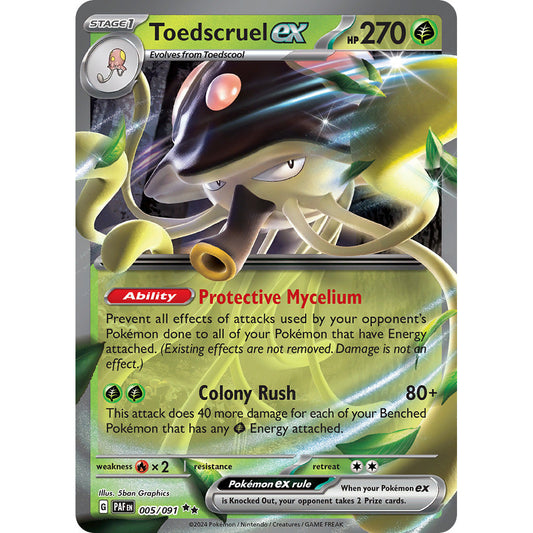 Toedscruel ex - 005/091 - Ultra Rare - Paldean Fates - Pokemon TCG