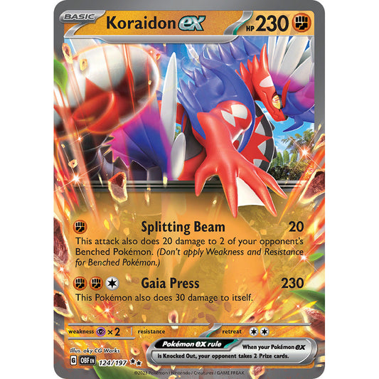 Koraidon ex - 124/197 - Ultra Rare - Obsidian Flames - Pokémon TCG