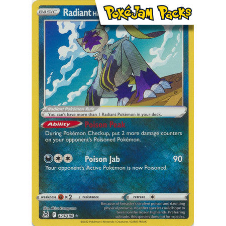 Radiant Hisuian Sneasler - 123/196 - Radiant Rare - Sword & Shield: Lost Origin - Pokémon TCG