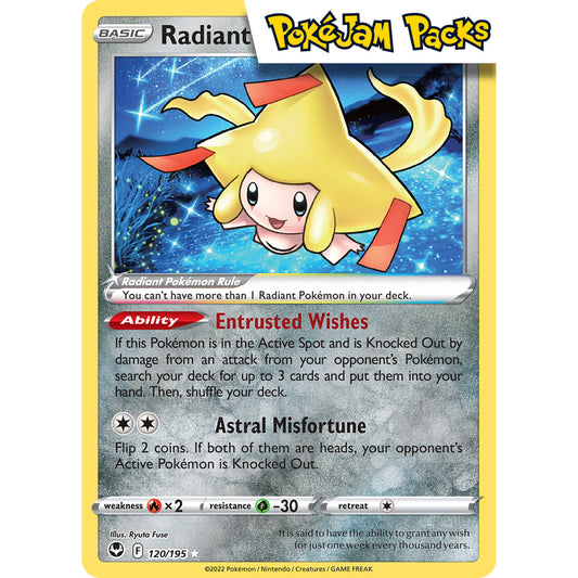 Radiant Jirachi - 120/195 - Radiant Rare - Silver Tempest - Pokémon TCG