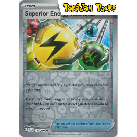 Superior Energy Retrieval - 189/193 - Uncommon Reverse Holo - Paldea Evolved - Pokémon TCG