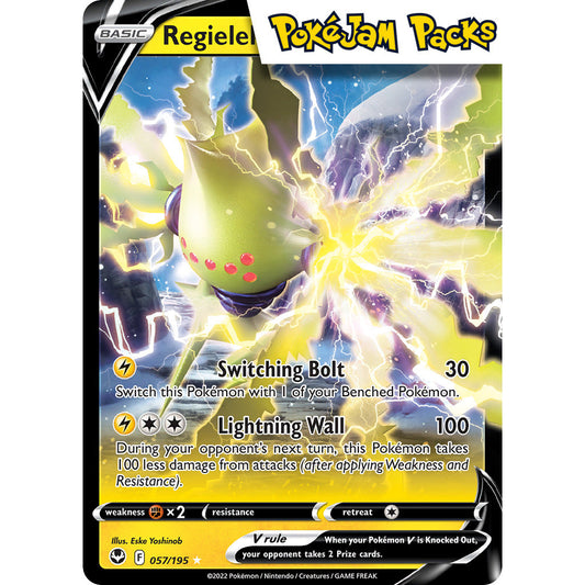 Regieleki V - 057/195 - Ultra Rare - Sword & Shield: Silver Tempest - Pokémon TCG