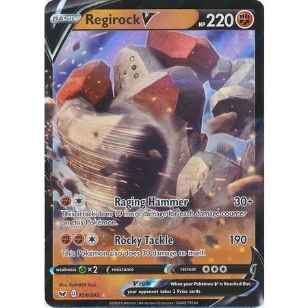 Regirock V - 104/202 - Ultra Rare - Sword & Shield - Pokemon TCG