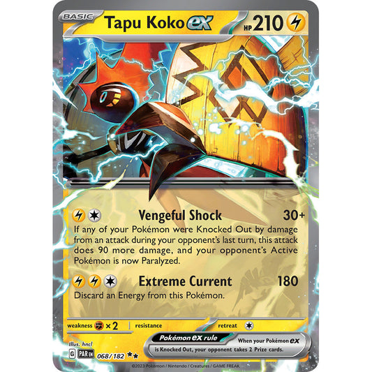 Tapu Koko ex - 068/182 - Ultra Rare - Paradox Rift - Pokemon TCG