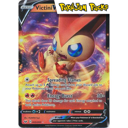 Victini V - 025/202 - Ultra Rare - Sword & Shield (Base Set) - Pokémon TCG