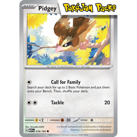 Pidgey - 016/165 - Common - Scarlet & Violet 151 - Pokémon TCG