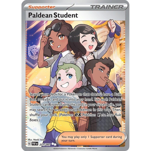 Paldean Student - 231/091 - Illustration Rare - Paldean Fates - Pokemon TCG