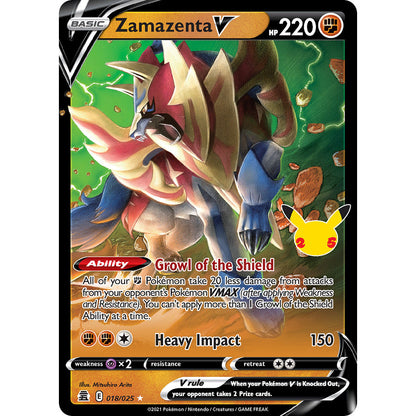 Zamazenta V - 18/25 - Ultra Rare - Celebrations - Pokémon TCG