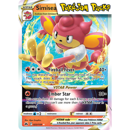 Simisear VSTAR - 023/159 - Ultra Rare - Crown Zenith - Pokémon TCG