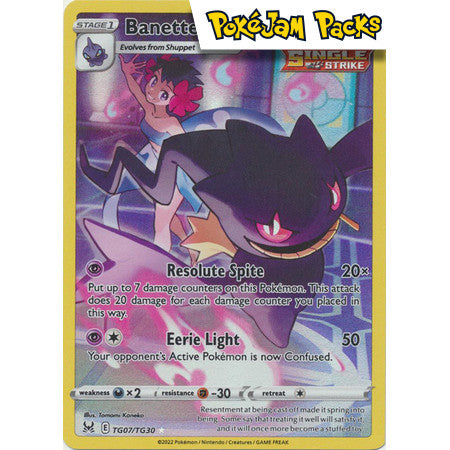Banette - TG07/TG30 - Holo Rare - Sword & Shield: Lost Origin - Pokémon TCG
