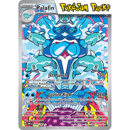 Palafin - 200/197 - Illustration Rare - Obsidian Flames - Pokémon TCG