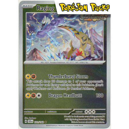 Raging Bolt - 111/142 - Reverse Holo Rare - Stellar Crown - Pokémon TCG