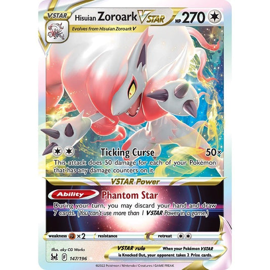 Hisuian Zoroark VSTAR - 147/196 - Ultra Rare - Lost Origin - Pokemon TCG