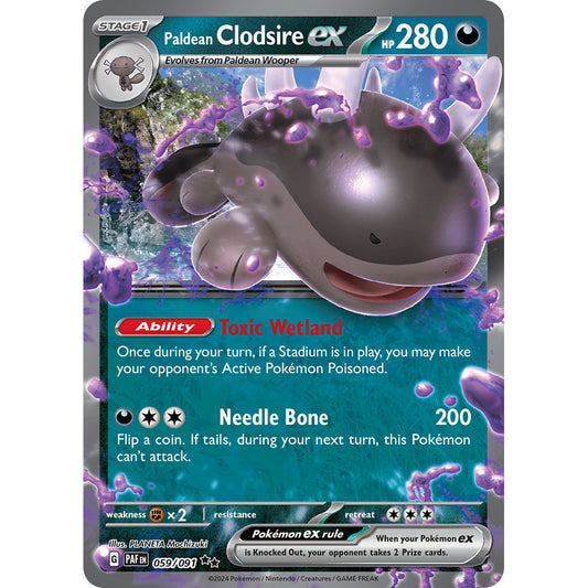 Paldean Clodsire ex - 059/091 - Ultra Rare - Paldean Fates - Pokemon TCG