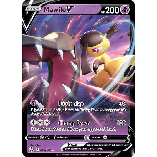 Mawile V - 070/195 - Ultra Rare - Silver Tempest - Pokemon TCG