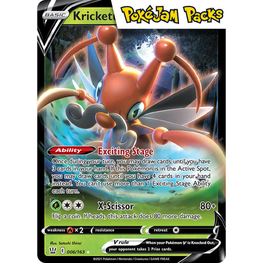 Kricketune V - 006/163 - Ultra Rare - Sword & Shield: Battle Styles - Pokémon TCG
