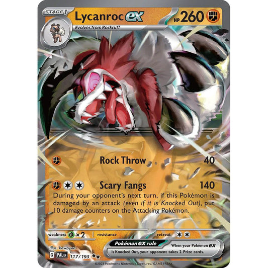 Lycanroc ex - 117/193 - Ultra Rare - Paldea Evolved - Pokemon TCG