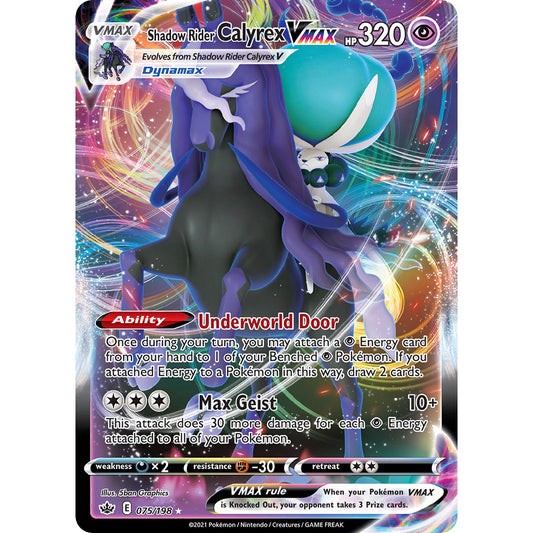 Shadow Rider Calyrex VMAX - 075/198 - Ultra Rare - Sword & Shield: Chilling Reign - Pokémon TCG