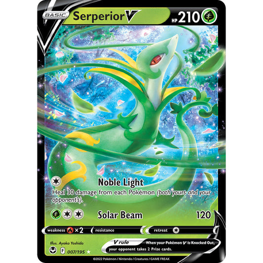Serperior V - 007/195 - Ultra Rare - Silver Tempest - Pokemon TCG