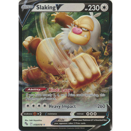 Slaking V - 058/078 - Ultra Rare - Go - Pokémon TCG