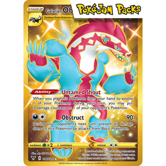 Galarian Obstagoon - 198/185 - Secret Rare - Sword & Shield: Vivid Voltage - Pokémon TCG