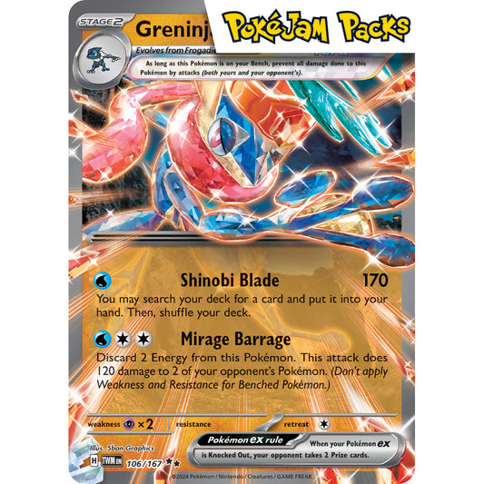 Greninja ex - 106/167 - Ultra Rare - Twilight Masquerade - Pokémon TCG
