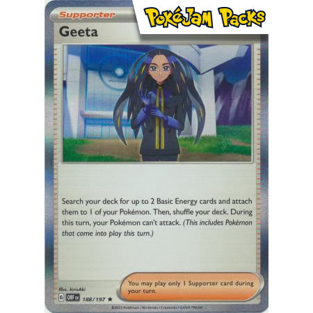 Geeta - 188/197 - Holo Rare - Obsidian Flames - Pokémon TCG
